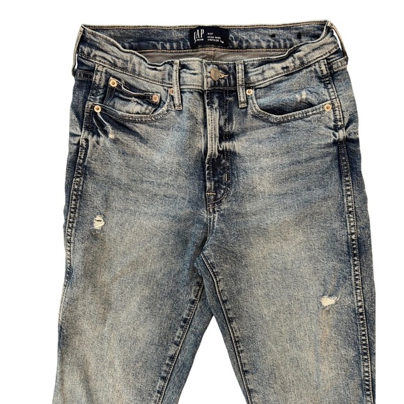 Gap Denim High Rise Vintage Slim Jeans Light Vintage Wash Dark Hilda Size 27 4 - Picture 3 of 6